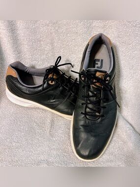 FootJoy Contour Series Mens Golf Shoes 54180 Black Leather Size 12N
